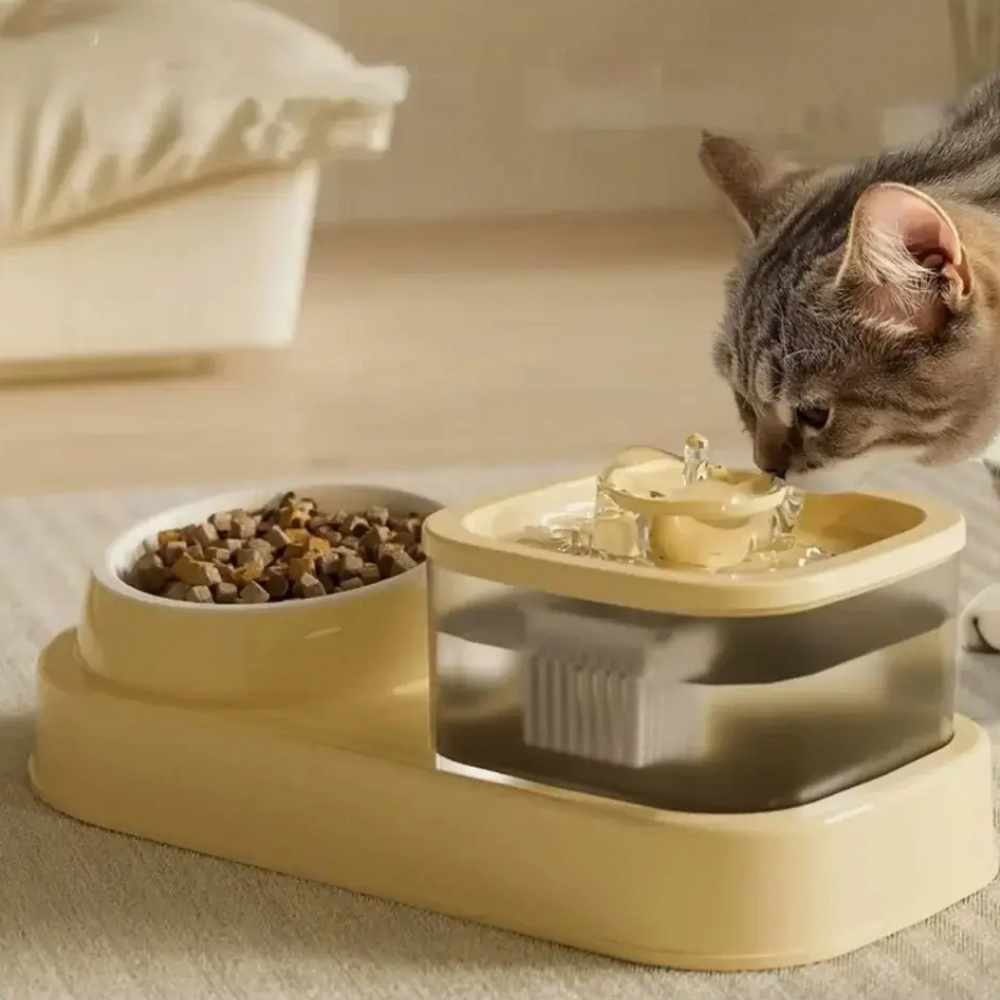 2-in-1 Pet Feeder Fountain