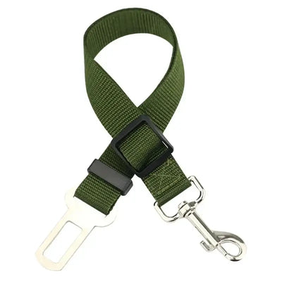 Adjustable harness with seatbelt clip for small to large pets