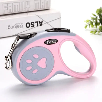 Outdoor retractable dog leash for hiking and park strolls
