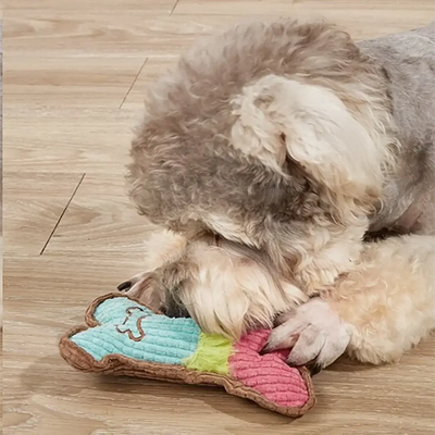 Safe, ultra-durable chew bone for dogs that love to gnaw and play with noise-making toys.
