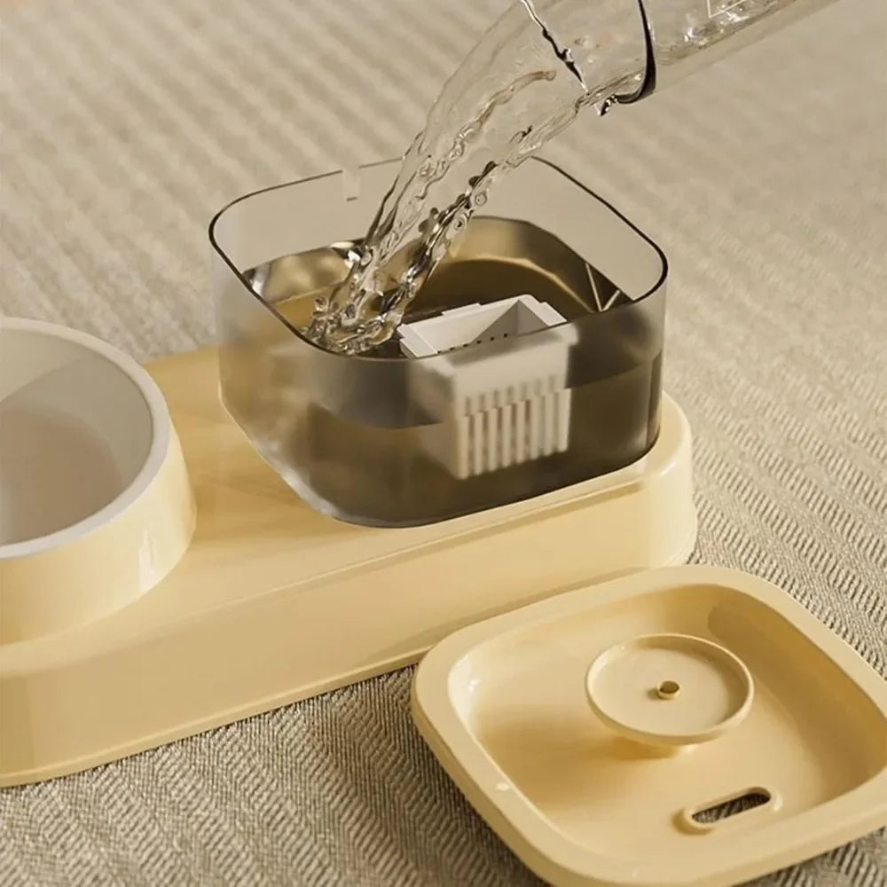 2-in-1 Pet Feeder Fountain