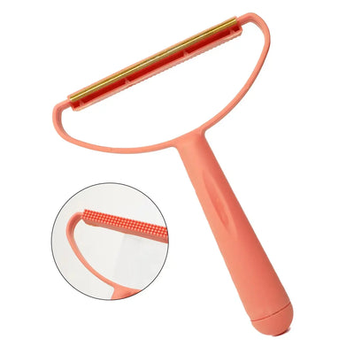 Travel-sized pet hair remover with ergonomic grip