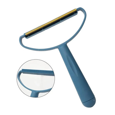 Compact pocket pet hair remover tool for clothes and furniture