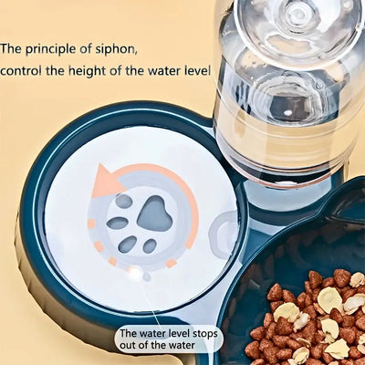 Modern 3-in-1 cat dish set to support digestion and reduce mess.