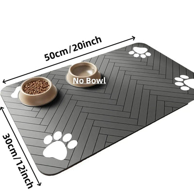 Durable and easy-to-clean feeding mat for dogs and cats.