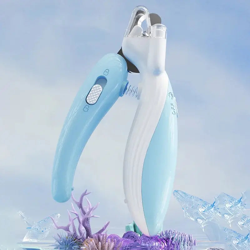 Safe and easy pet nail trimming tool with bright LED light