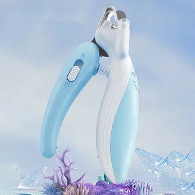 Safe and easy pet nail trimming tool with bright LED light
