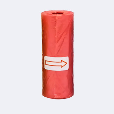 Paw print pet waste bags made to be strong, tear-resistant, and easy to use during walks.