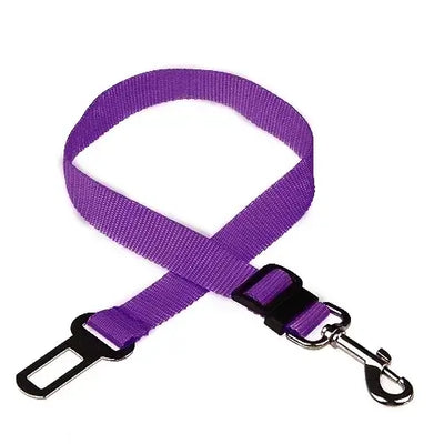 Padded dog harness with seatbelt support for road safety