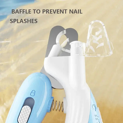 Pet grooming tool with LED light for accurate nail clipping