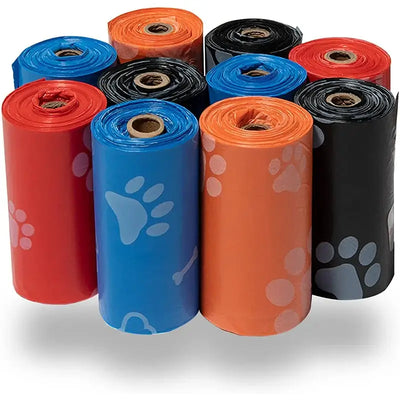 Leakproof dog waste bags with clip-on carrier for convenience