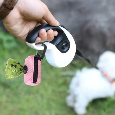 Leak-proof portable bag holder for mess-free dog walks