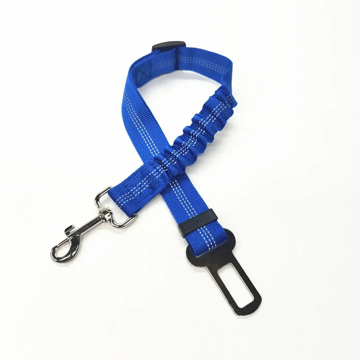 Dog car harness with padded chest support for comfortable travel