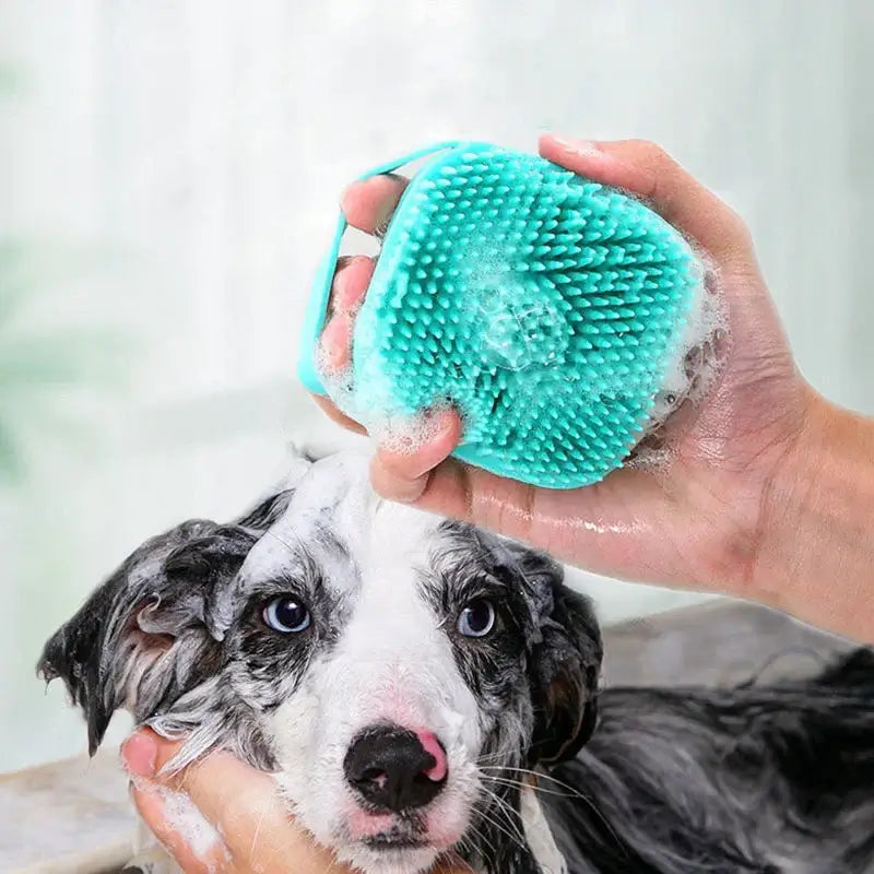 Durable silicone pet brush for effective lather and cleaning