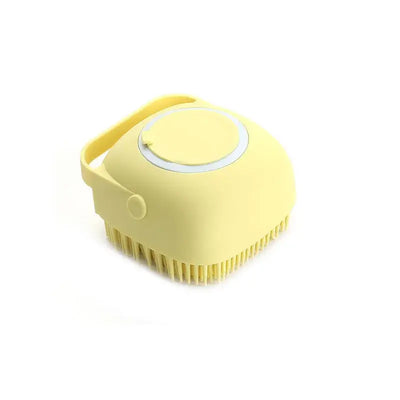 Soft silicone brush for massaging and cleaning dogs or cats