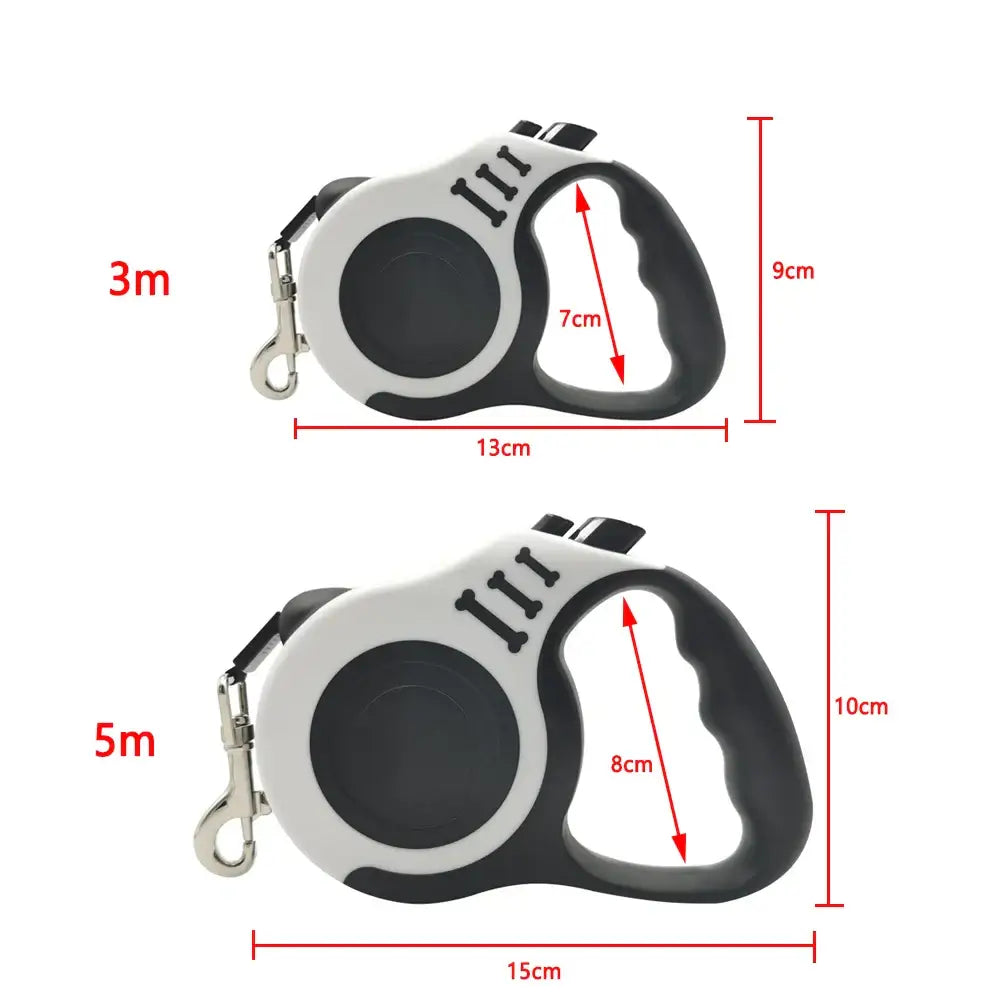 Heavy-duty pet leash with one-touch auto-lock for active dogs
