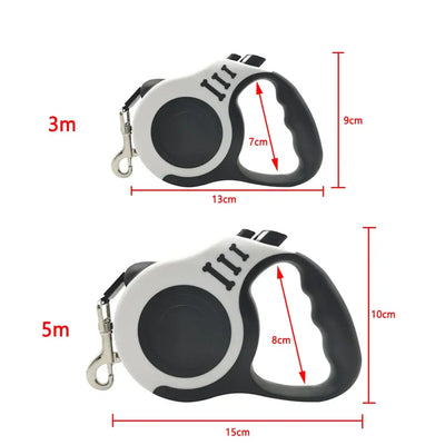 Heavy-duty pet leash with one-touch auto-lock for active dogs