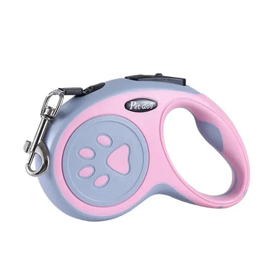 Auto-retractable dog leash with ergonomic handle for easy walking