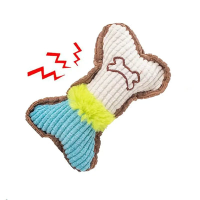 Tough rubber dog chew toy with squeaker, ideal for aggressive chewers and long-lasting play.