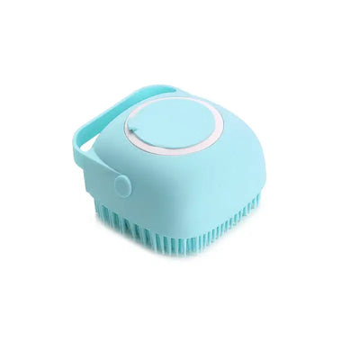 Silicone pet massage bath brush for gentle grooming during bath time